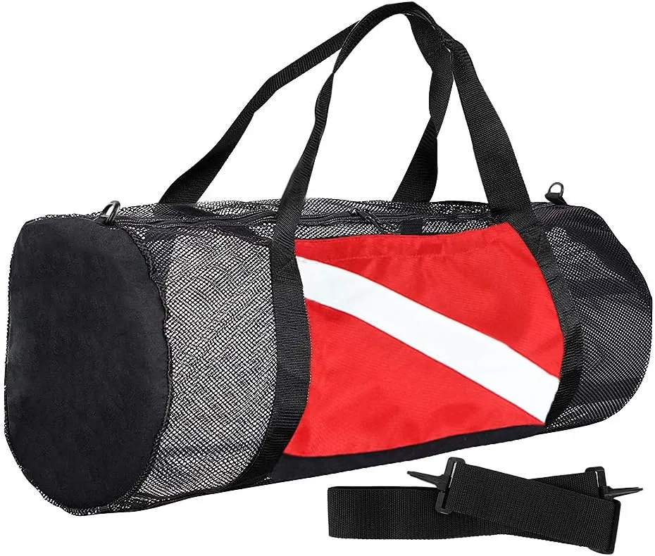 Luwint Pro Mesh Large Dive Duffle Bag, Heavy Duty Scuba Diving Snorkeling Gear Bag, Mesh Duffle Bag for Travel Swimming Beach Pool