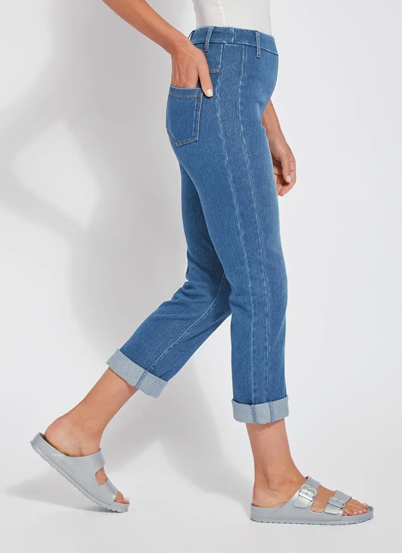 Lyssé Women's Cropped Boyfriend Denim