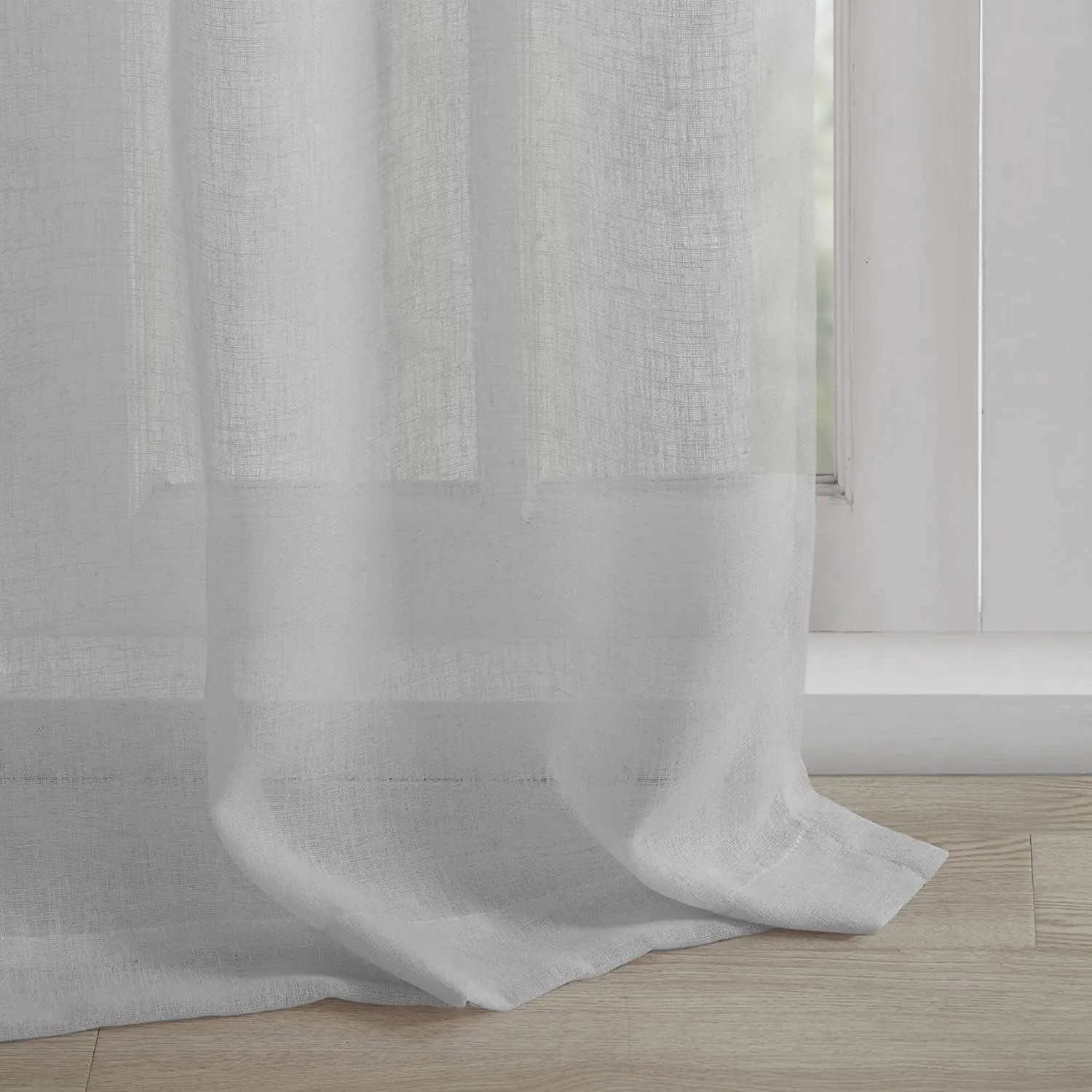 Madison Park Rosette Floral Embellished Cuff Tab Top Solid Single Window Treatments Curtain Panel Drape for Bedroom Living Room and Dorm, 50"x63", Grey