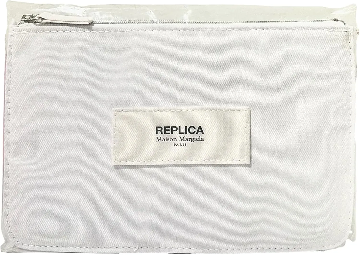 Maison Margiela REPLICA Cosmetic WHITE FLAT Pouch Makeup Bag Fragrance Bag (8.5L X 5.5H X 0.25W) MINI/SMALL - (5642)