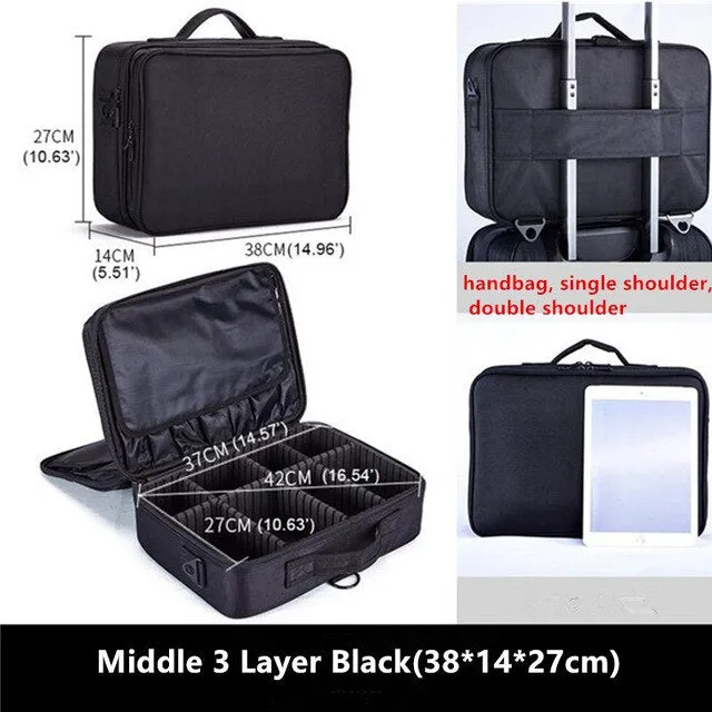 Makeup Bag Big Organizer Cosmetic Case Travel