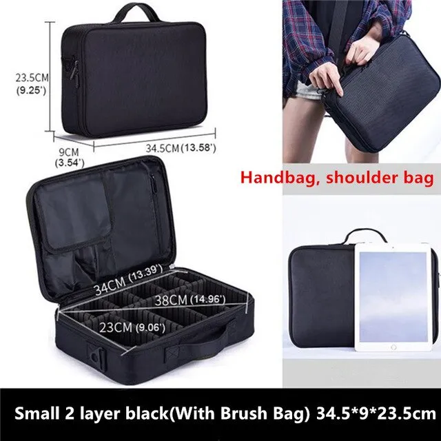 Makeup Bag Big Organizer Cosmetic Case Travel