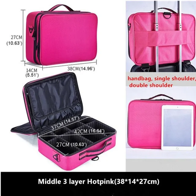 Makeup Bag Big Organizer Cosmetic Case Travel