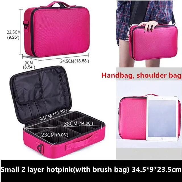 Makeup Bag Big Organizer Cosmetic Case Travel