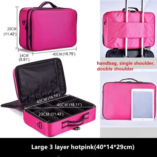 Makeup Bag Big Organizer Cosmetic Case Travel