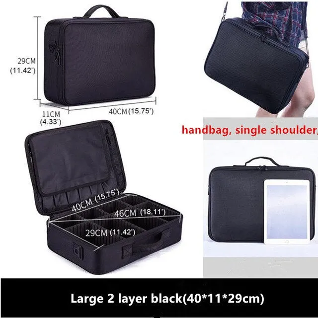 Makeup Bag Big Organizer Cosmetic Case Travel