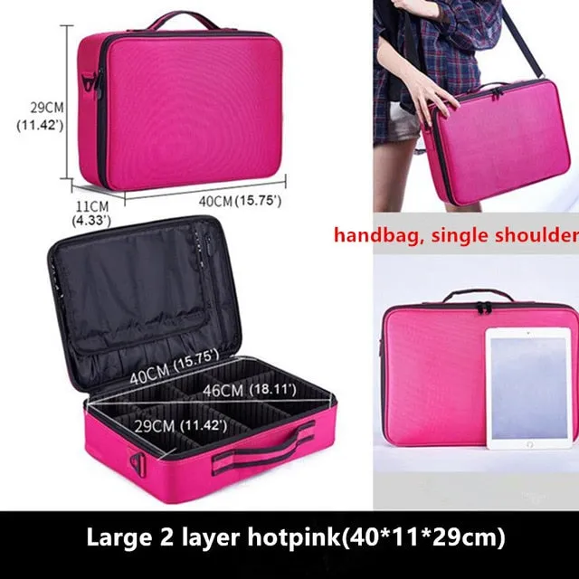 Makeup Bag Big Organizer Cosmetic Case Travel