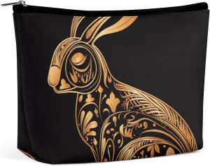 Makeup Bag Portable Cosmetic Bag Large Capacity Travel Makeup Bag Storage Bag Rabbit Icon Printed Toiletry Bag Suitable for Women And Girls