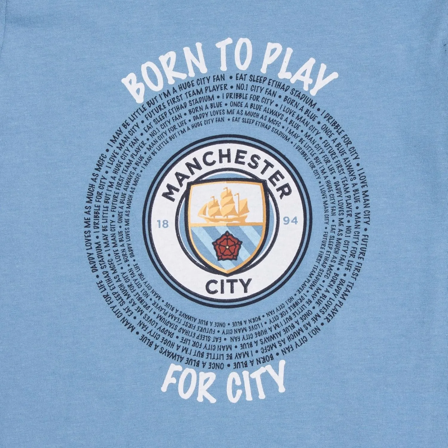 Manchester City FC Official Soccer Gift Boys Kids Baby Pajamas
