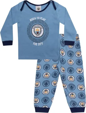 Manchester City FC Official Soccer Gift Boys Kids Baby Pajamas