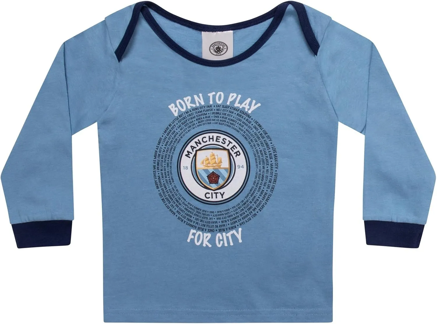 Manchester City FC Official Soccer Gift Boys Kids Baby Pajamas