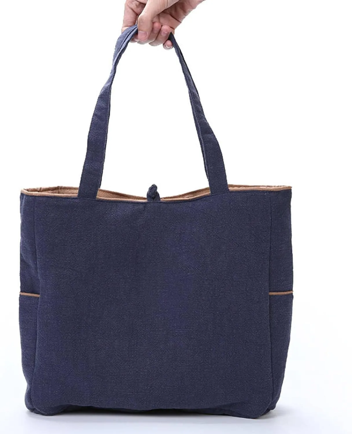 Manufacturer Cotton and Linen Portable Tea Set Storage Bag Travel Tea Set Large Capacity Cloth Handbag Shopping Bag can be formulated