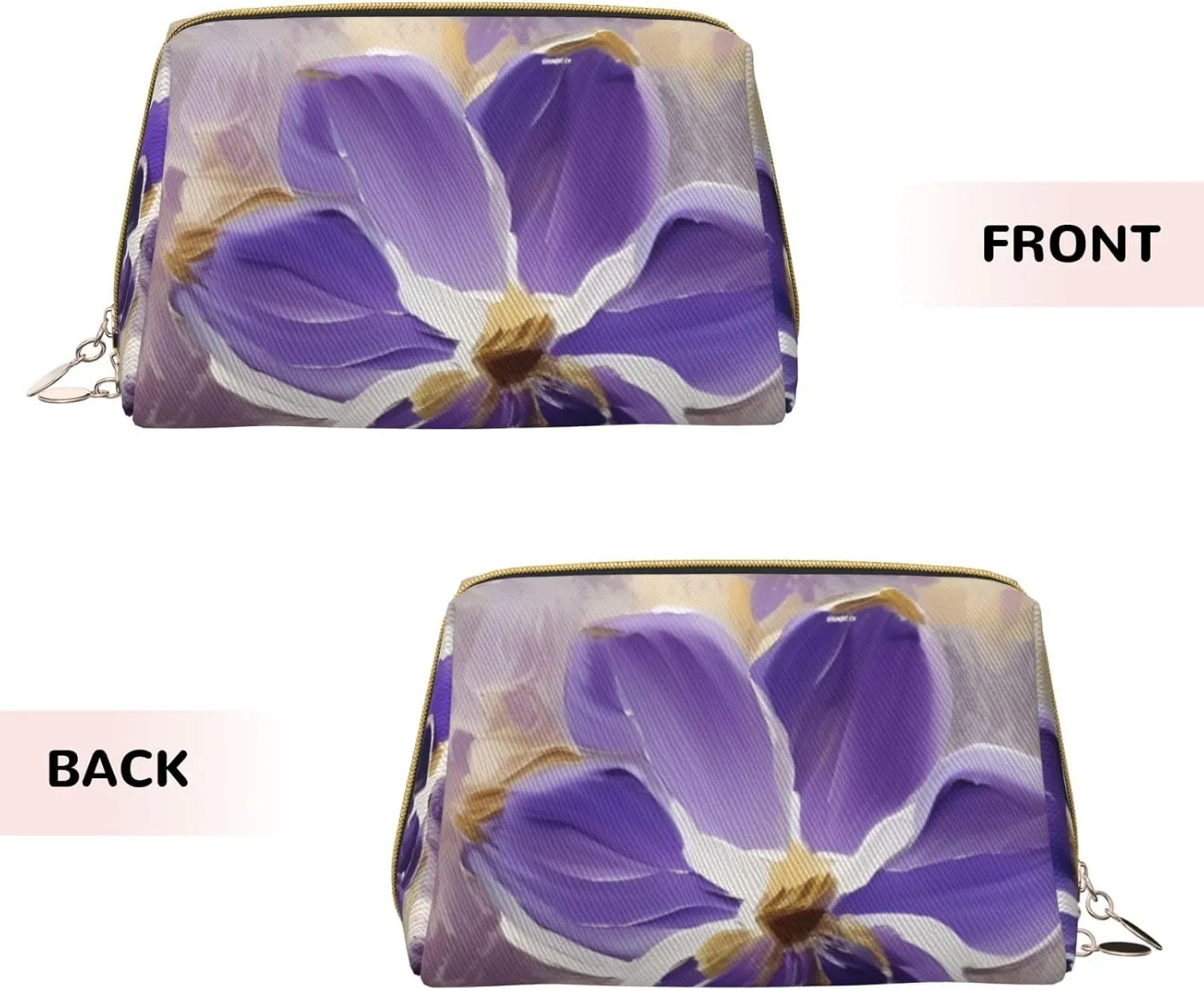 Marble Purple Toiletry Pouch, Travel-Friendly Makeup Organizer For Makeup Brushes, Lipsticks