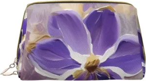 Marble Purple Toiletry Pouch, Travel-Friendly Makeup Organizer For Makeup Brushes, Lipsticks