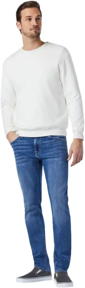 Mavi Matt Classic Men's Straight Leg Jeans, Mid-Rise Relaxed Fit Jeans for Men, Brushed Williamsburg, Medium Wash Blue Jeans, 38 x 34