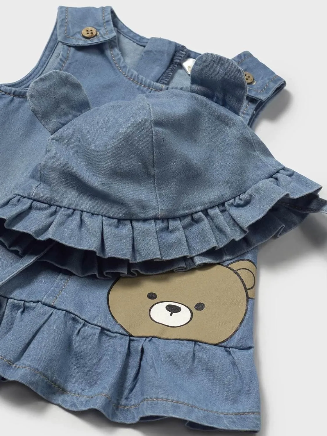 Mayoral Denim Dress & hat for Baby-Girls Denim