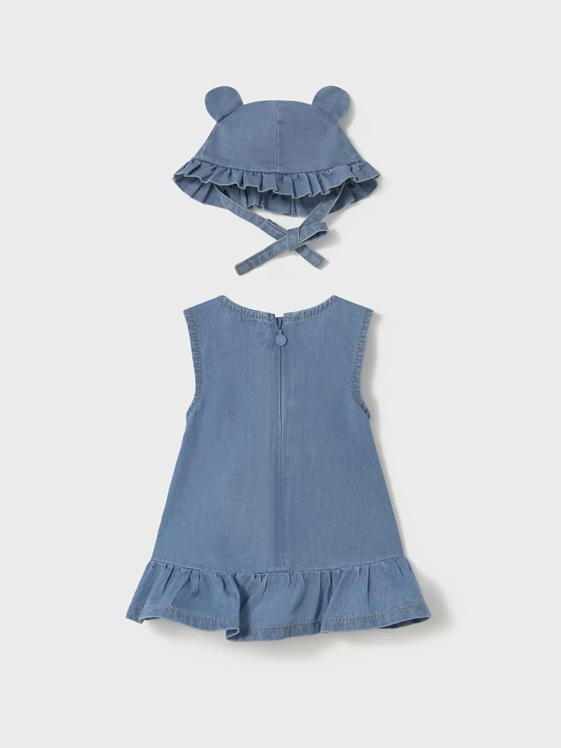 Mayoral Denim Dress & hat for Baby-Girls Denim