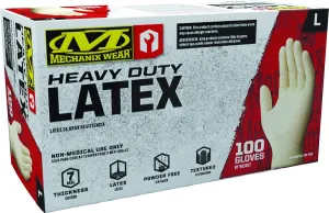 Mechanix Wear D04-00-010-100 - Latex Disposable Gloves - Powder Free, Textured (100 Pack)