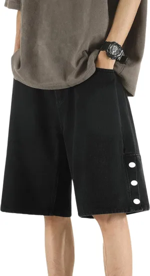 Men's Baggy Jeans Shorts Y2k Loose Jorts Summer Denim Short Hip Hop Skater Pants Y2K Bermuda Shorts