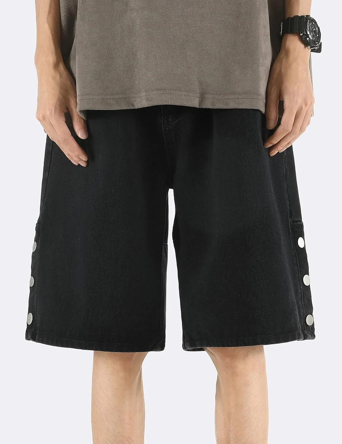 Men's Baggy Jeans Shorts Y2k Loose Jorts Summer Denim Short Hip Hop Skater Pants Y2K Bermuda Shorts