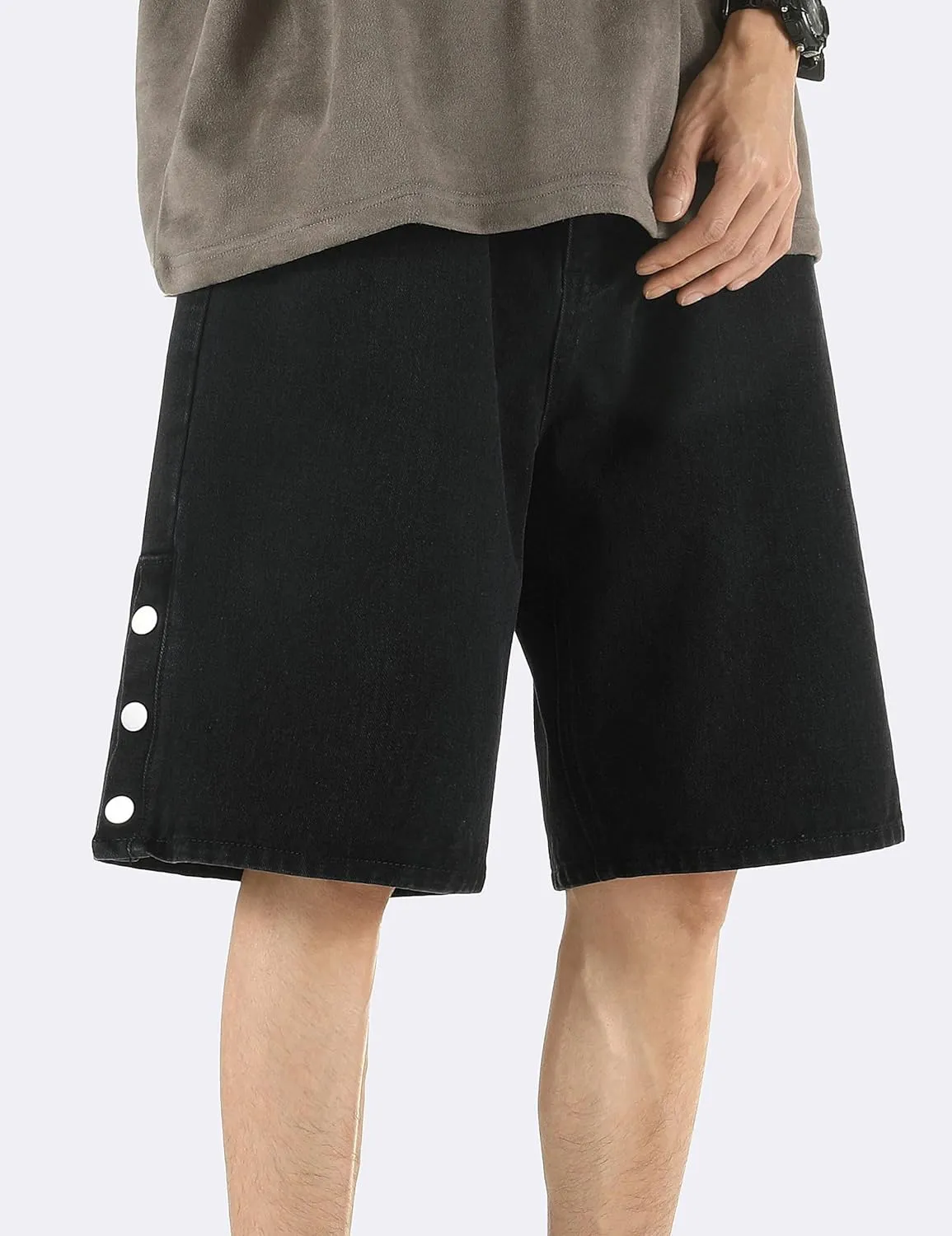 Men's Baggy Jeans Shorts Y2k Loose Jorts Summer Denim Short Hip Hop Skater Pants Y2K Bermuda Shorts