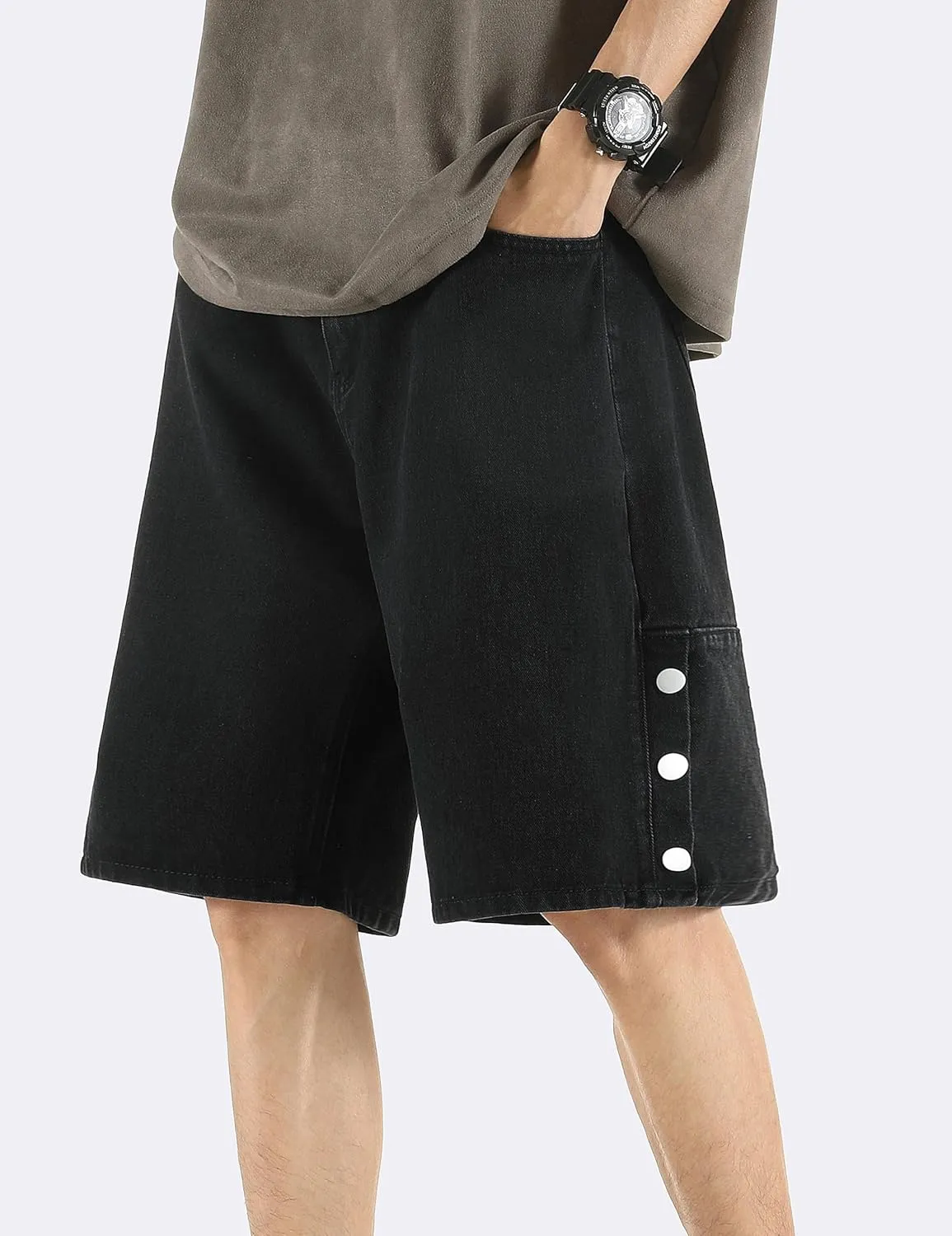 Men's Baggy Jeans Shorts Y2k Loose Jorts Summer Denim Short Hip Hop Skater Pants Y2K Bermuda Shorts