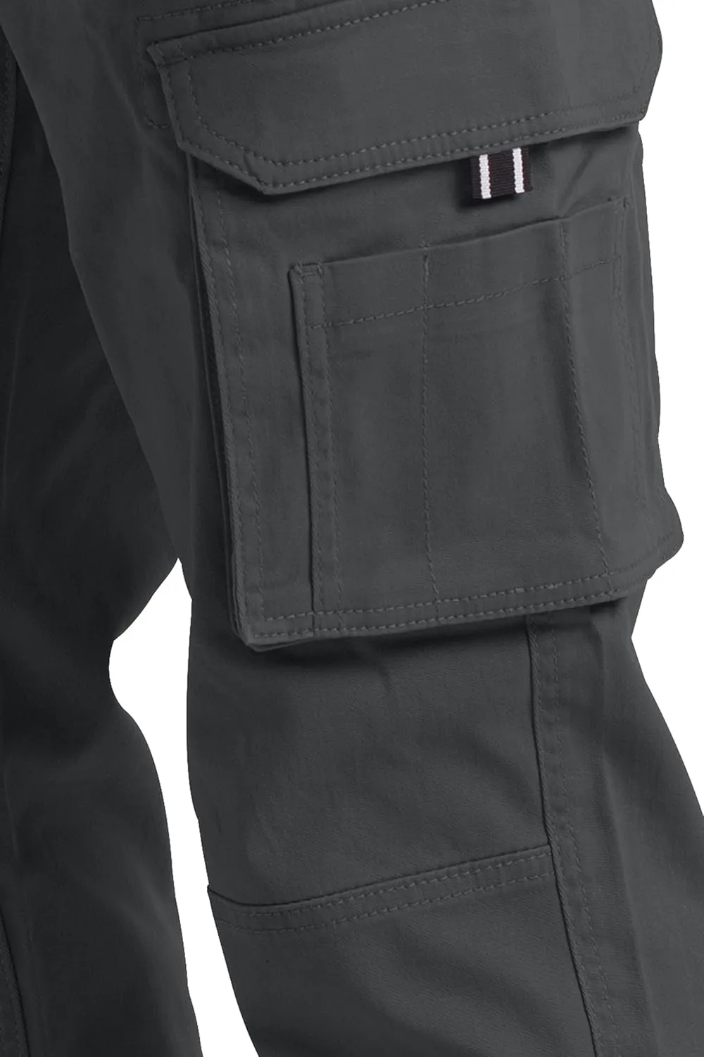 Mens Cargo Pant 100% Cotton Slim-Fit Relaxed Tactical Hiking Heavy Duty Workwear 6 Pockets Outdoor Cargo Works Pants 32W-44W