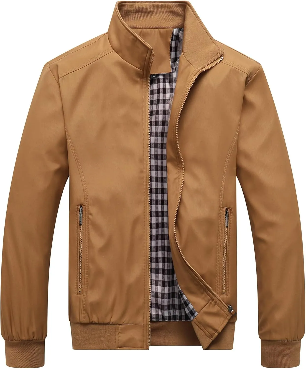 Men'S Jackets Spring And Autumn Casual Korean Style Aviator Zip Coat for Men
