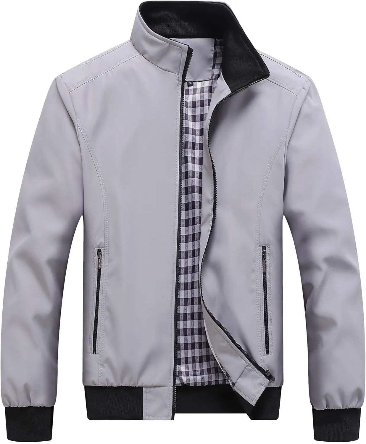 Men'S Jackets Spring And Autumn Casual Korean Style Aviator Zip Coat for Men