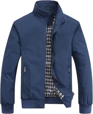 Men'S Jackets Spring And Autumn Casual Korean Style Aviator Zip Coat for Men
