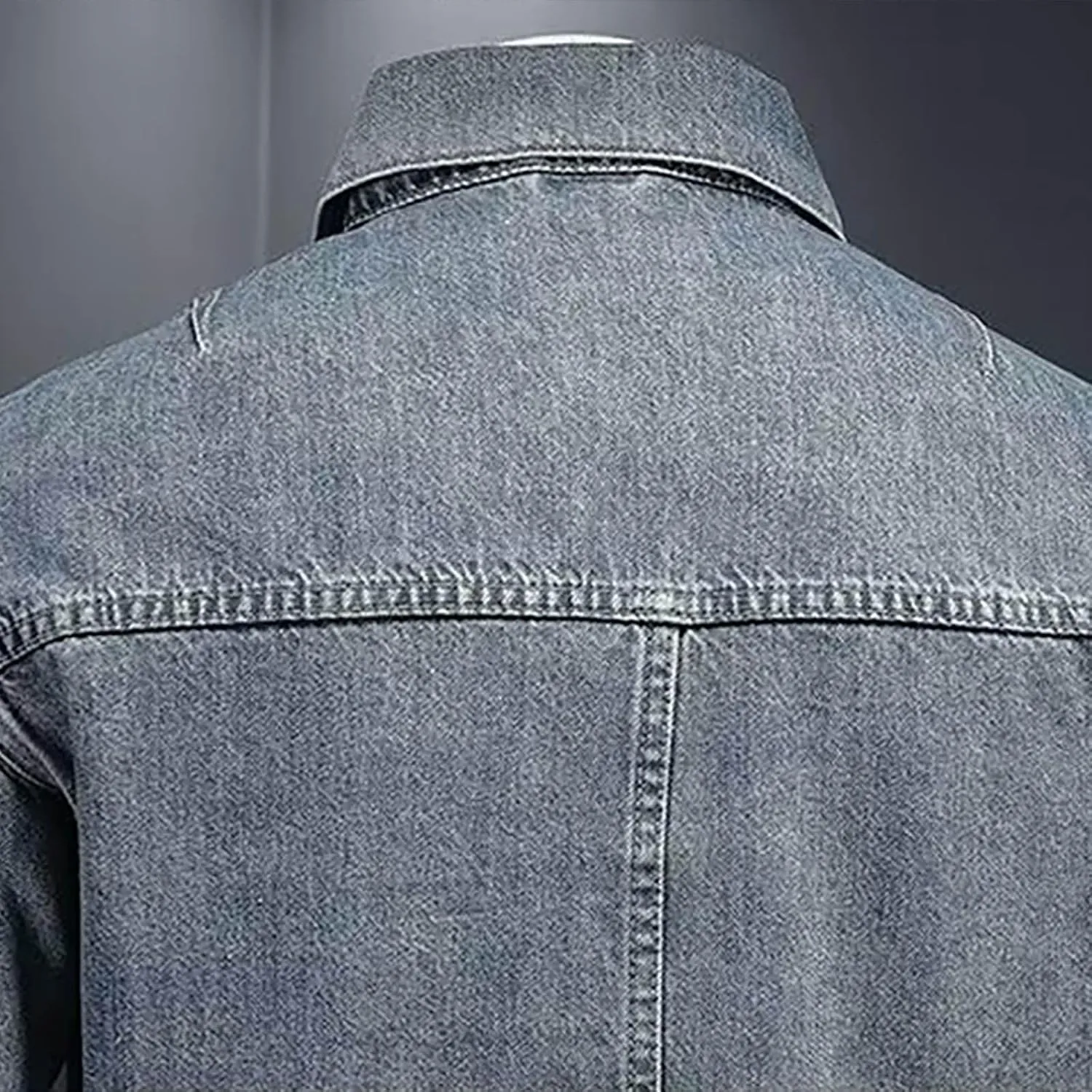 Mens Jackets Turtle Neck Denim Jackets Outerwear for Man Long Sleeve Work Western Winter Fall Jackets 2025