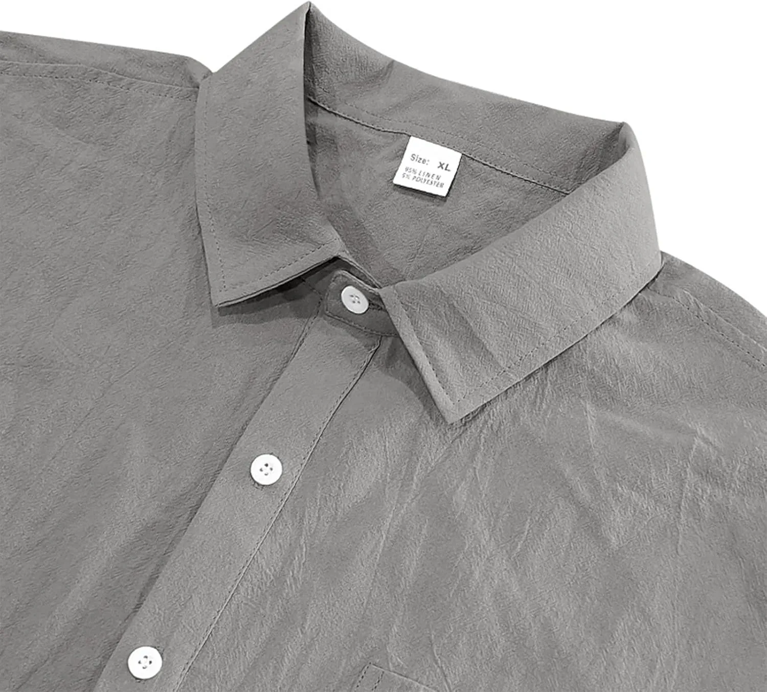 Men's Linen Shirts Short Sleeve Button Down Shirts Casual Summer Beach Linen Shirt Holiday Wedding Hawaiian Shirt