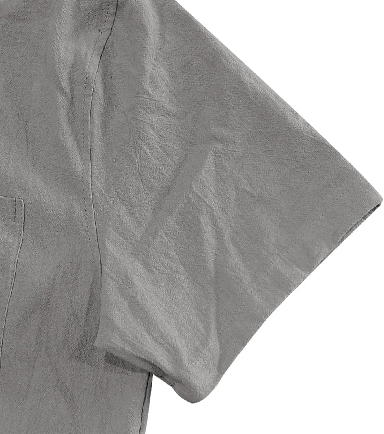 Men's Linen Shirts Short Sleeve Button Down Shirts Casual Summer Beach Linen Shirt Holiday Wedding Hawaiian Shirt