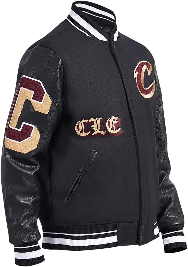 Mens NBA Old English Varsity Jacket