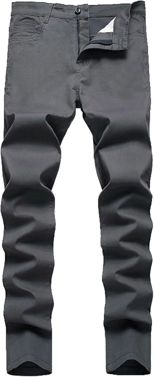 Men's Regular Fit Comfort Jean Frayed Pants Distressed Rip Trousers Straight Leg Jeans Men Mens Jeans Big and Tall