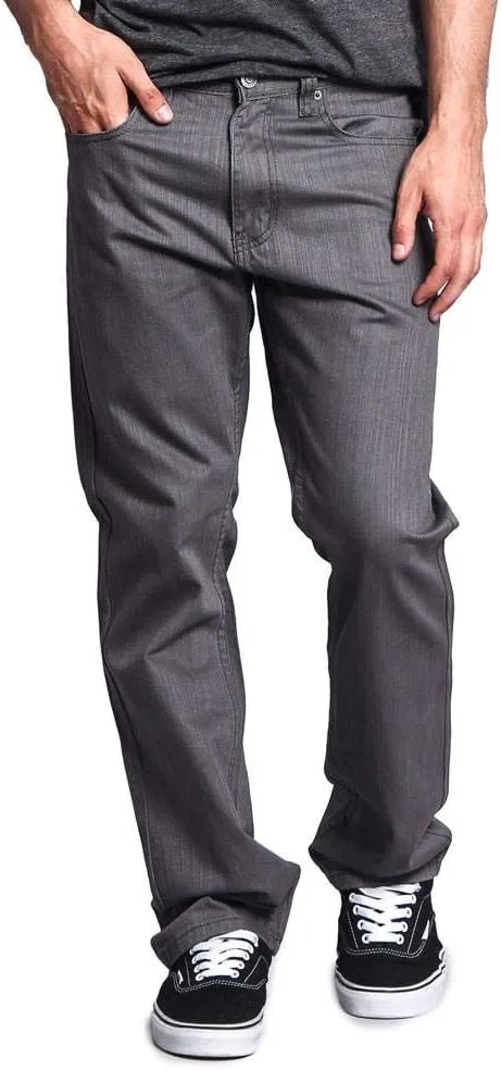 Mens Straight Fit Color and Raw Denim Jeans