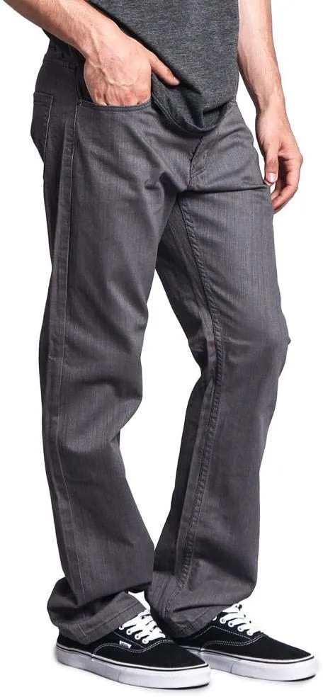 Mens Straight Fit Color and Raw Denim Jeans