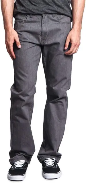 Mens Straight Fit Color and Raw Denim Jeans