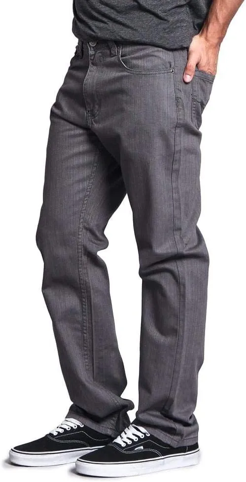 Mens Straight Fit Color and Raw Denim Jeans