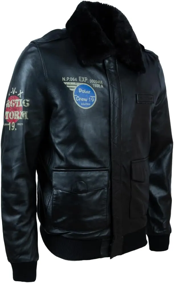 Men's Super-Soft Real Leather Aviator Pilot Bomber Airforce Jacket (G5SQ)