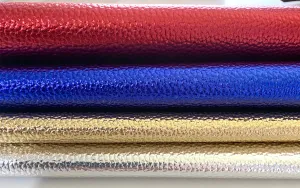 Metallic Litchi Faux Leather