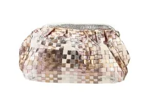 Metallic Woven Clutch