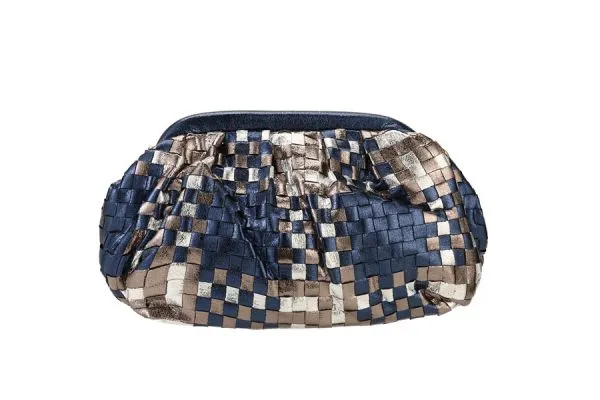 Metallic Woven Clutch