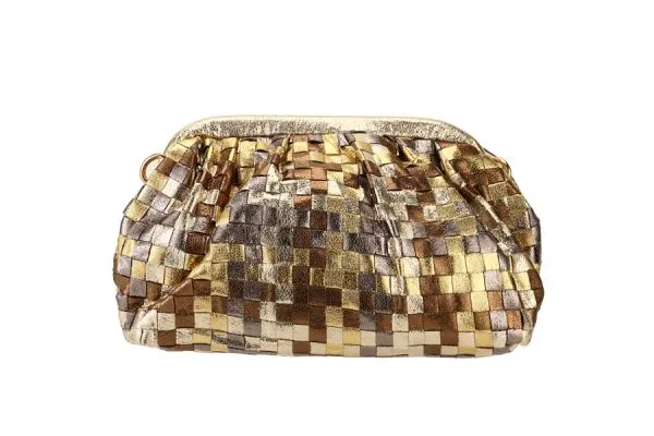 Metallic Woven Clutch