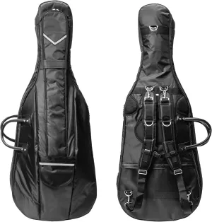 MI&VI CB-5007 Travel Cello Soft Case Gig Bag (4/4 Full Size) with Multiple Pockets and Adjustable Backpack Straps | Thick 20mm Padding | Cushioned Back Support | Non-Abrasive Lining - MIVI Music