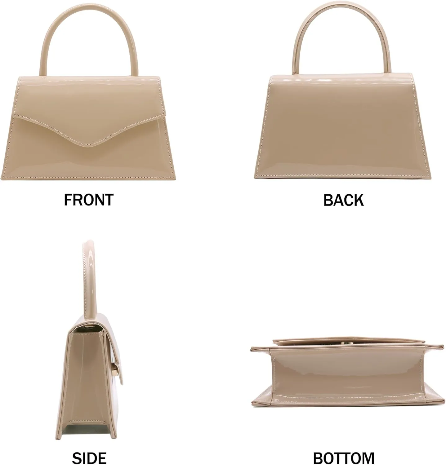 Milisente Women's Evening Bag Bridal Party Clutch Purses Cocktail Prom Handbags with Patent Leather