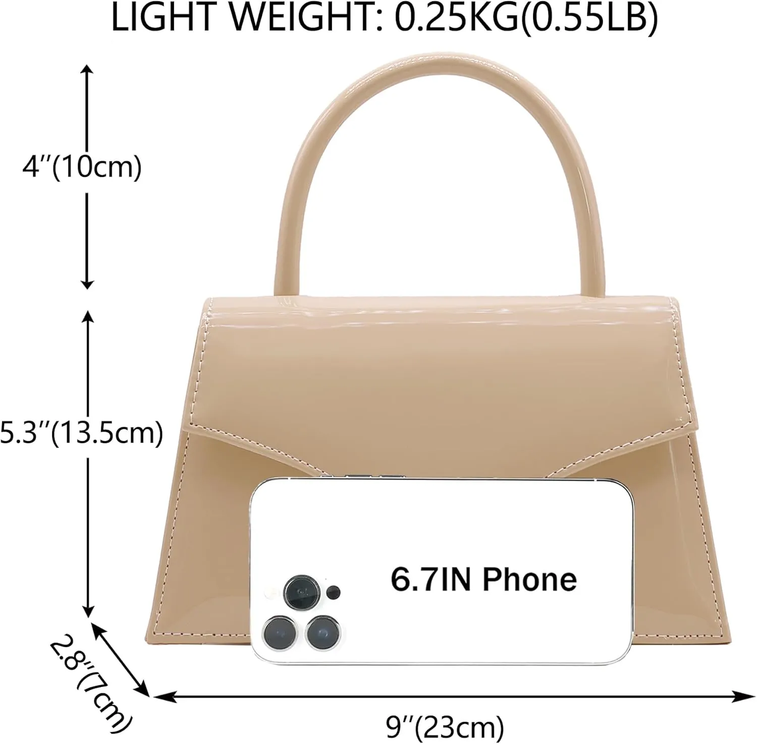 Milisente Women's Evening Bag Bridal Party Clutch Purses Cocktail Prom Handbags with Patent Leather