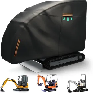 Mini Excavator Cover，Mini Excavator Covers Waterproof Heavy Duty for Bobcat/Kubota/John Deere 17 P/Takeuchi/Yanmar，600D Oxford Cloth, Dustproof, Universal Cover