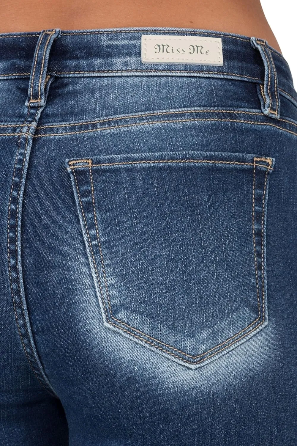 Miss Me Women's Falling Flowers Mid-Rise Bootcut Jeans