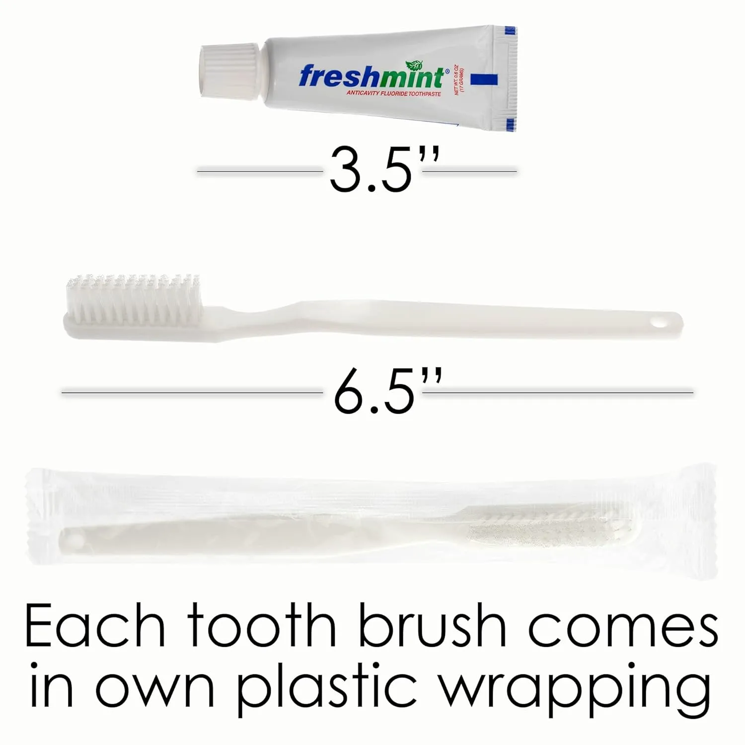 Moda West 96 Hygiene Kits - Bulk Case of Wholesale Basic Toiletry Kits for Men, Women, Travel, Charity 9 Pc Kit